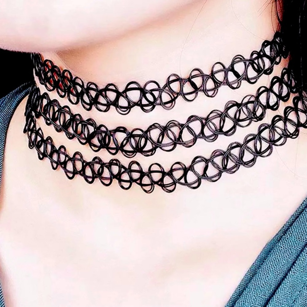 Henna Tattoo 3pc Choker Necklace Set
